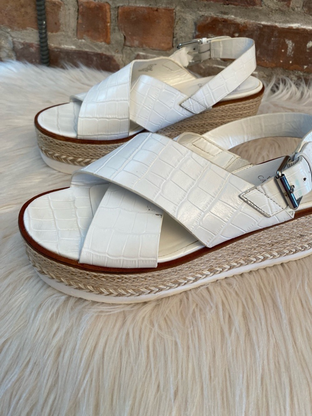 Vince Camuto Marietten Leather  Platform Wedges, Size 10 - Picture 14 of 16
